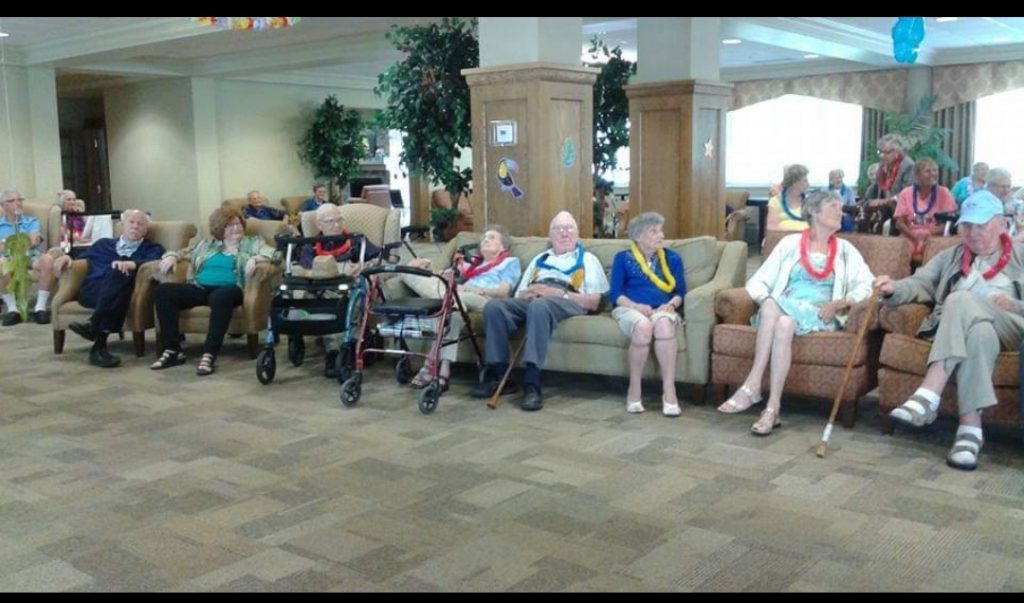 Landmark Villa Nursing Home.  Entertaining the residence.